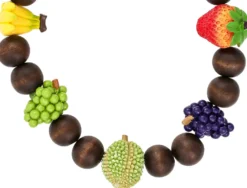 Bijou Brigitte Statement-Ketten|Bunter Schmuck>Kette - Fruity Wood braun, mehrfarbig