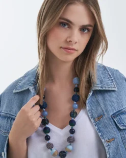 Bijou Brigitte Statement-Ketten>Kette - Funky Statement blau