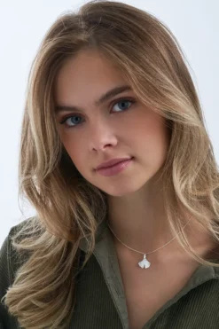 Bijou Brigitte Boho-Schmuck|Ketten 925Er Silber>Kette - Ginkgo silber