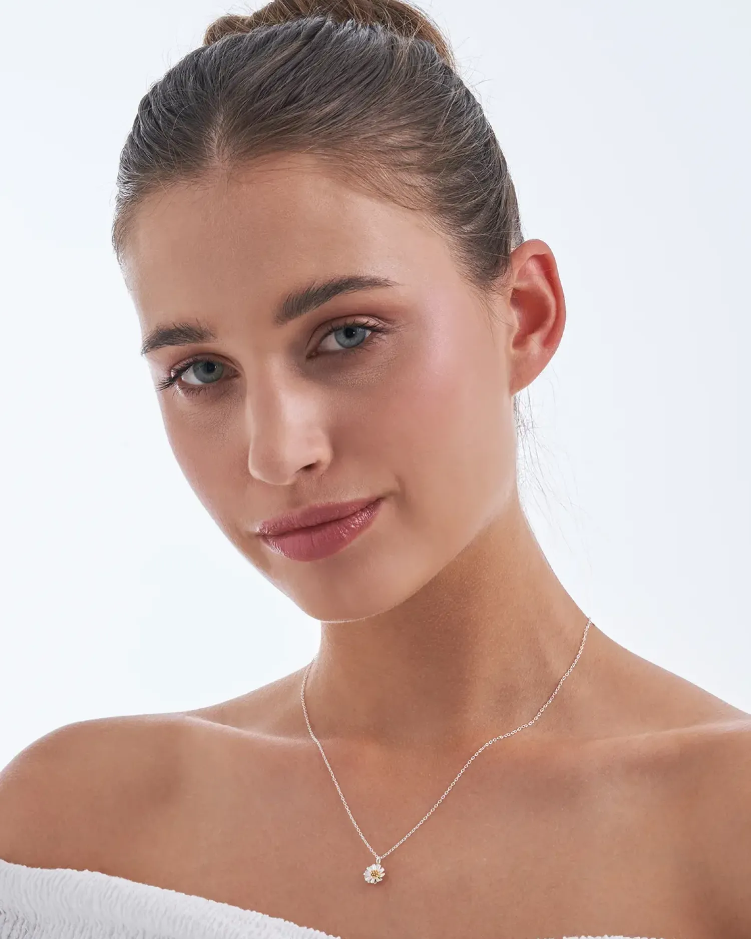 Bijou Brigitte Blumenschmuck|Ketten 925Er Silber>Kette - Gleaming Daisy silber