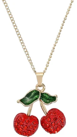 Bijou Brigitte Ketten Gold>Kette - Glitter Cherry gold, rot