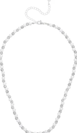 Bijou Brigitte Perlenschmuck|Perlenketten>Kette - Glittering Pearl weiß, silber