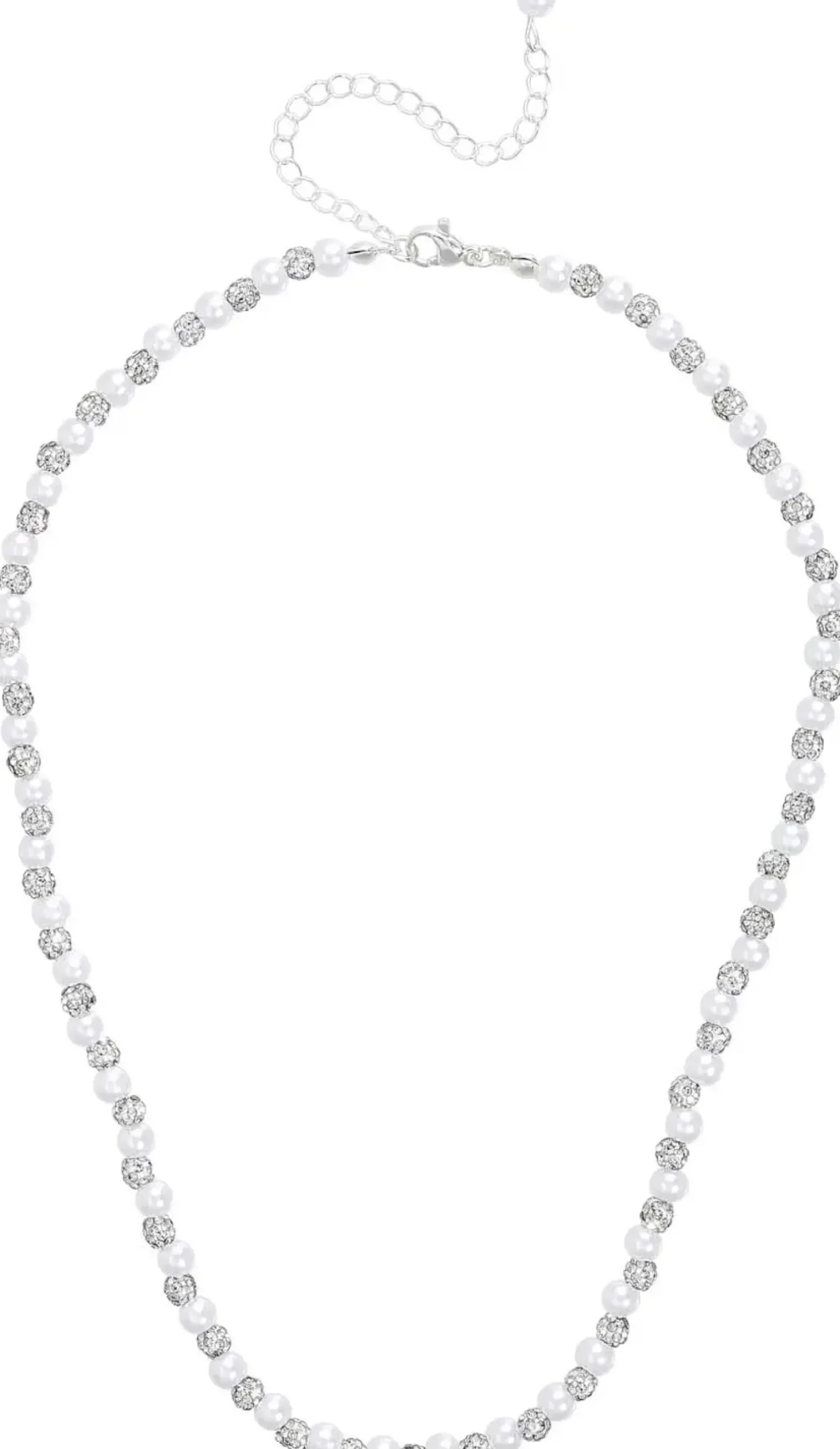 Bijou Brigitte Perlenschmuck|Perlenketten>Kette - Glittering Pearl weiß, silber