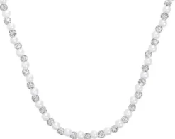 Bijou Brigitte Perlenschmuck|Perlenketten>Kette - Glittering Pearl weiß, silber