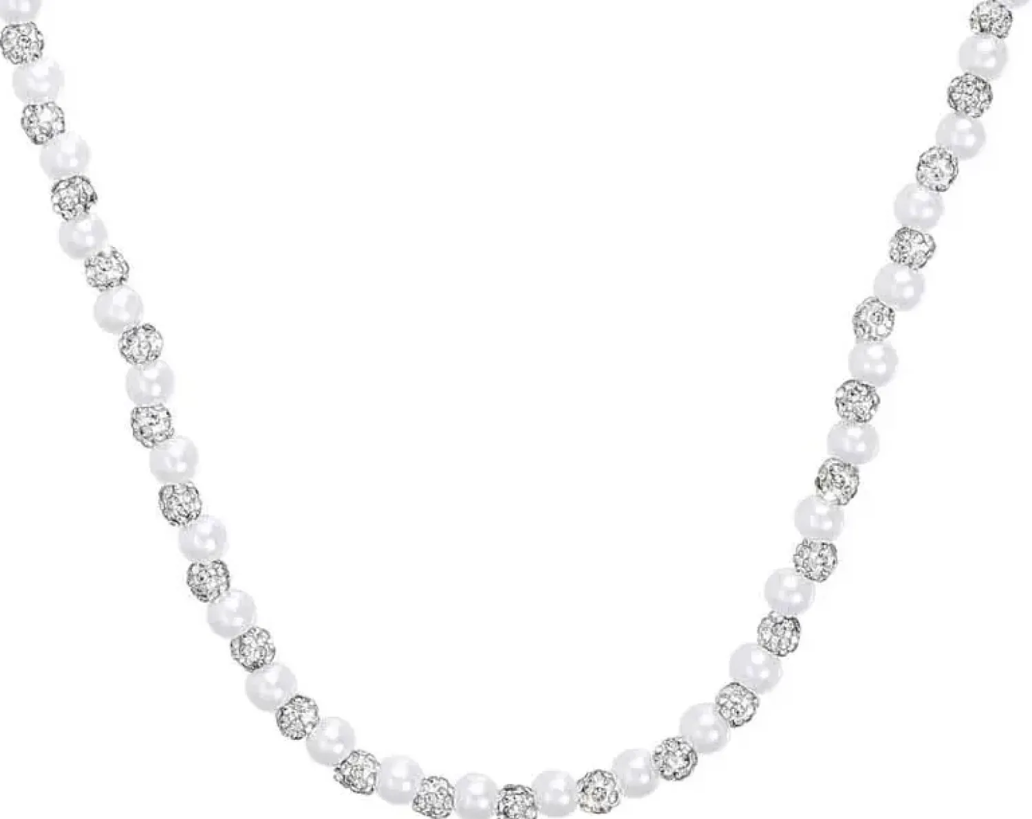 Bijou Brigitte Perlenschmuck|Perlenketten>Kette - Glittering Pearl weiß, silber