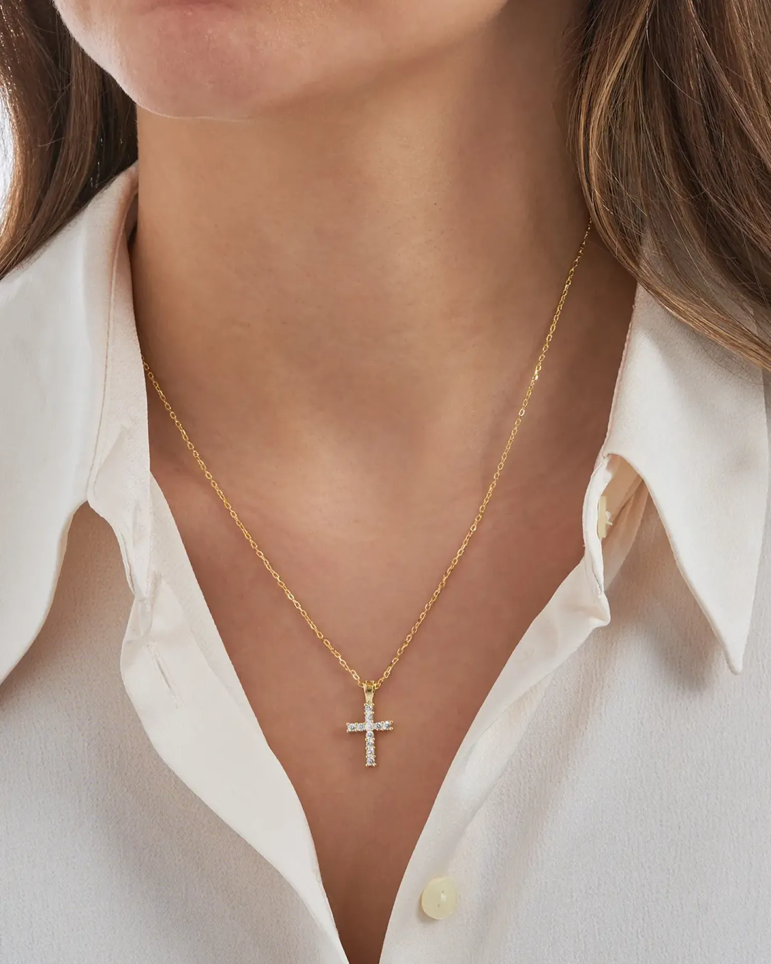 Bijou Brigitte Ketten 925Er Silber|Ketten Gold>Kette - en Cross gold