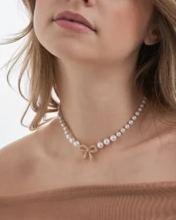 Bijou Brigitte Perlenschmuck|Perlenketten>Kette - Golden Serenity weiß