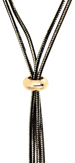 Bijou Brigitte Layering-Ketten|Ketten Gold>Kette - Golden Sleek schwarz, gold