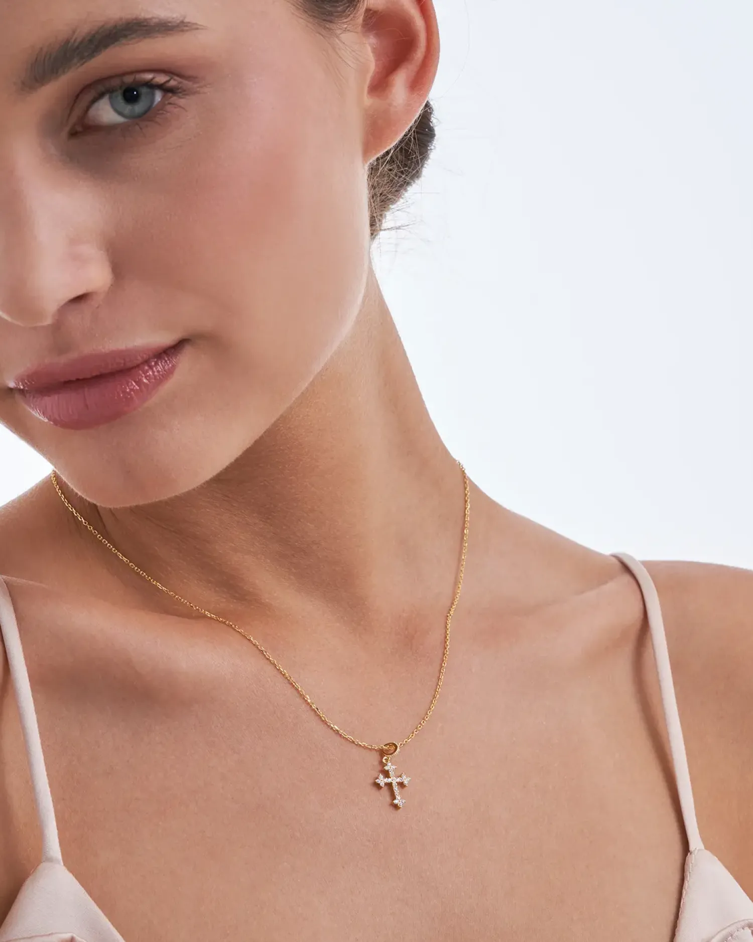Bijou Brigitte Ketten 925Er Silber|Ketten Gold>Kette - Gothic Cross gold
