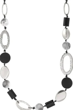 Bijou Brigitte Statement-Ketten>Kette - Grey Marble schwarz, grau