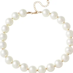 Bijou Brigitte Perlenschmuck|Perlenketten>Kette - Große Perle weiß