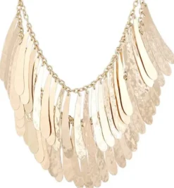 Bijou Brigitte Statement-Ketten|Ketten Gold>Kette - Hammered Pieces gold