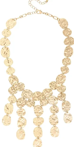 Bijou Brigitte Statement-Ketten|Boho-Schmuck>Kette - Hammered Statement gold