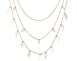 Bijou Brigitte Layering-Ketten>Kette - Hanging Leaves roségold