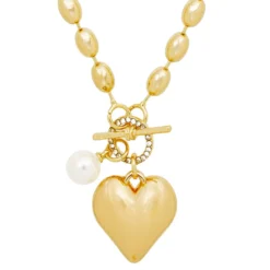 Bijou Brigitte Ketten Gold|Für Bestimmte Personen>Kette - Heart Pendant gold, weiß