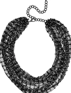Bijou Brigitte Statement-Ketten>Kette - Hematite Mesh schwarz