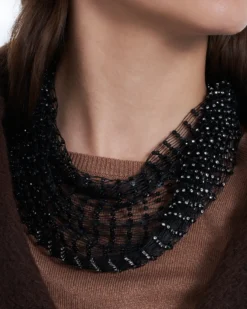 Bijou Brigitte Statement-Ketten>Kette - Hematite Mesh schwarz