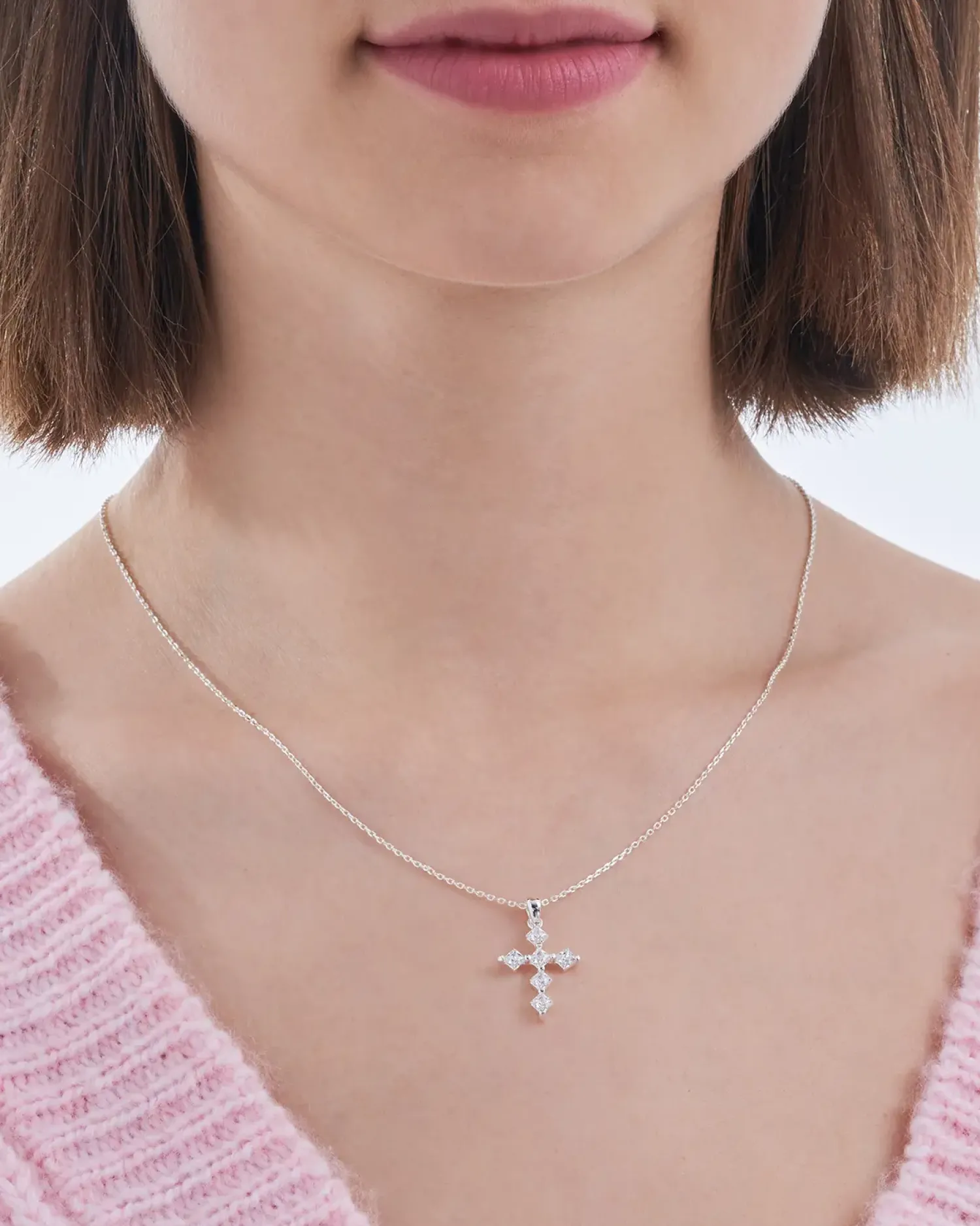Bijou Brigitte Ketten 925Er Silber|Silver Crystals>Kette - Icy Cross silber