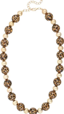Bijou Brigitte Statement-Ketten|Ketten Gold>Kette - Leo Pearls braun, gold