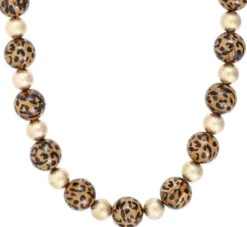 Bijou Brigitte Statement-Ketten|Ketten Gold>Kette - Leo Pearls braun, gold