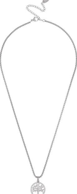 Bijou Brigitte Edelstahlketten|Wasserfester Schmuck>Kette - Life Tree silber