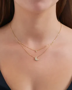 Bijou Brigitte Silver Crystals|Ketten 925Er Silber>Kette - Little Moon gold