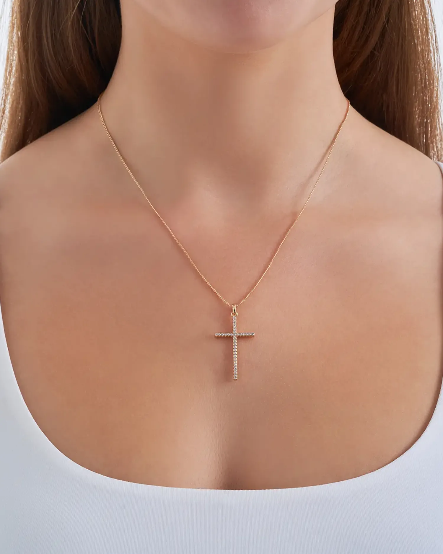 Bijou Brigitte Ketten Gold>Kette - Long Cross gold
