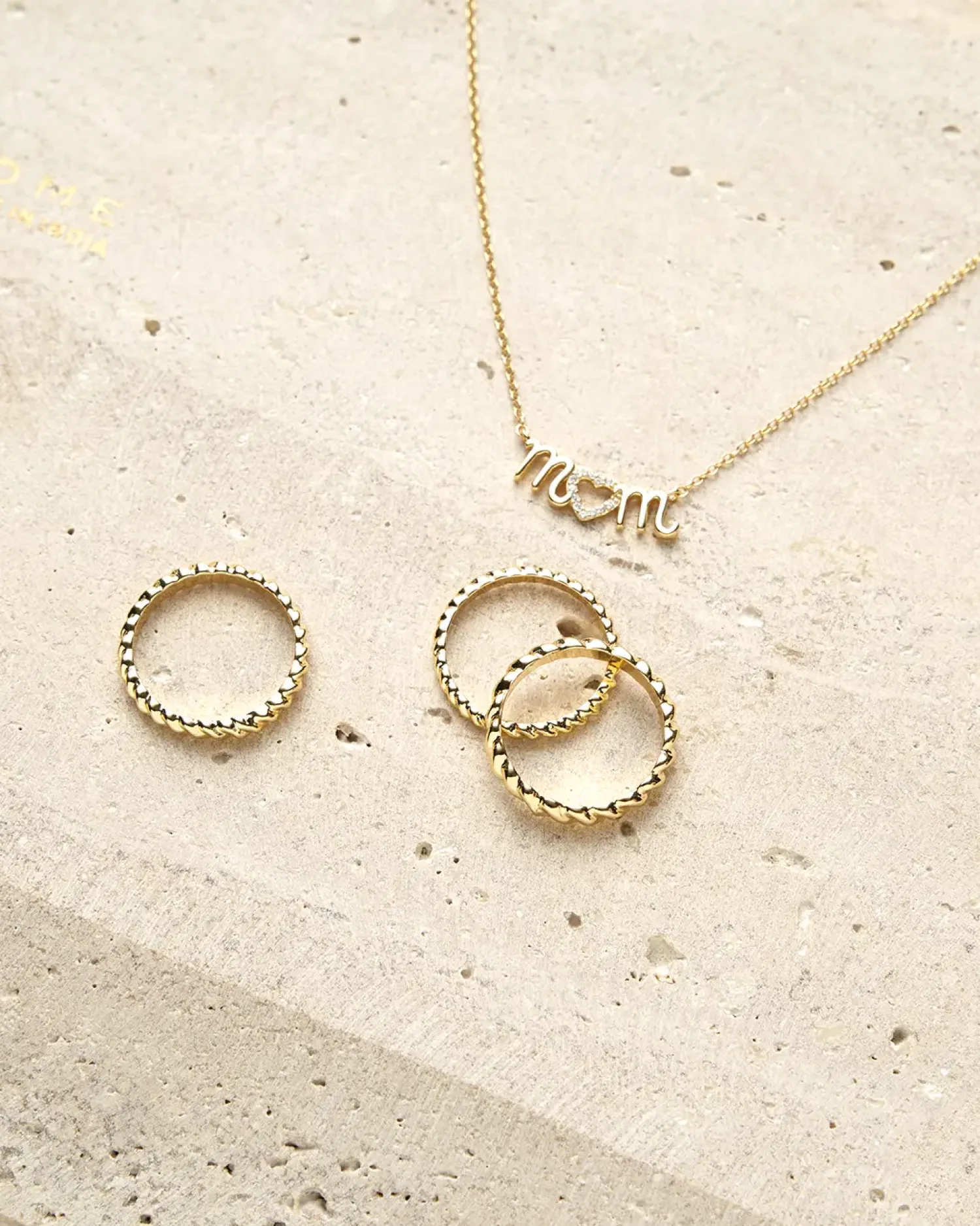 Bijou Brigitte Silver Crystals|Ketten 925Er Silber>Kette - Loving Mom gold