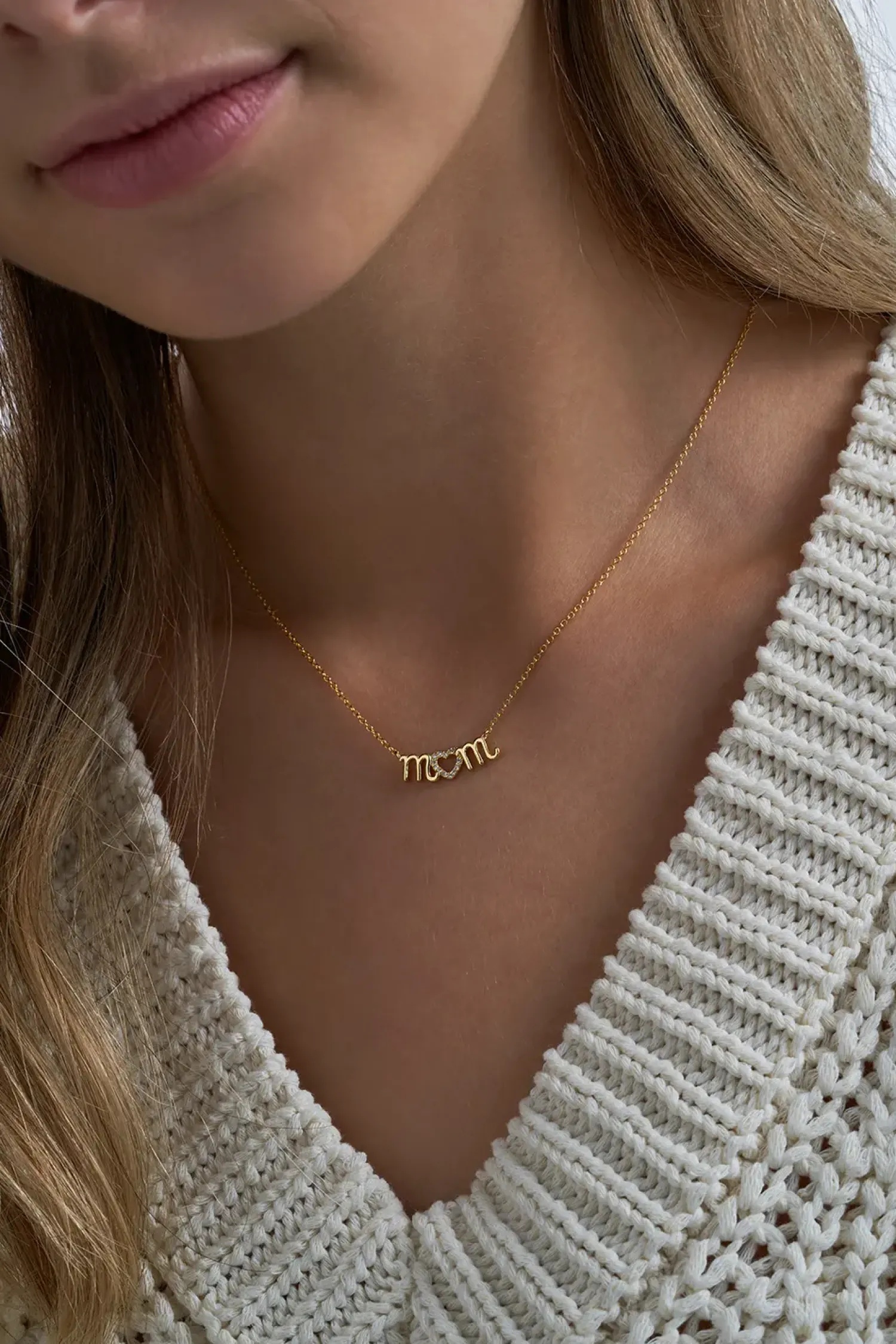Bijou Brigitte Silver Crystals|Ketten 925Er Silber>Kette - Loving Mom gold