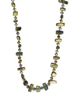 Bijou Brigitte Muschelschmuck>Kette - Lush Gemstones grün