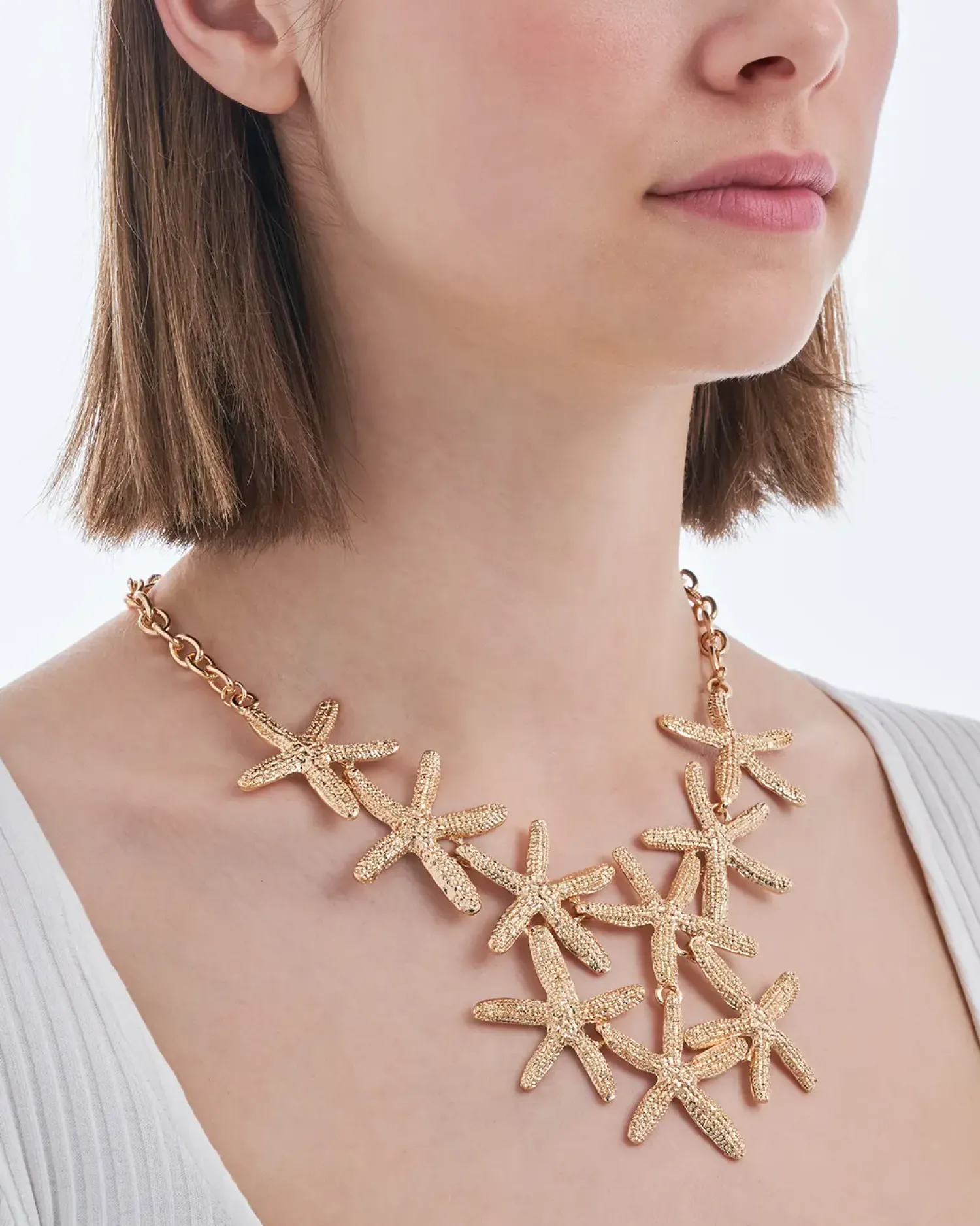 Bijou Brigitte Statement-Ketten|Ketten Gold>Kette - Many Stars gold
