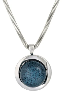 Bijou Brigitte Statement-Ketten>Kette - Marbled Turqouise blau, silber