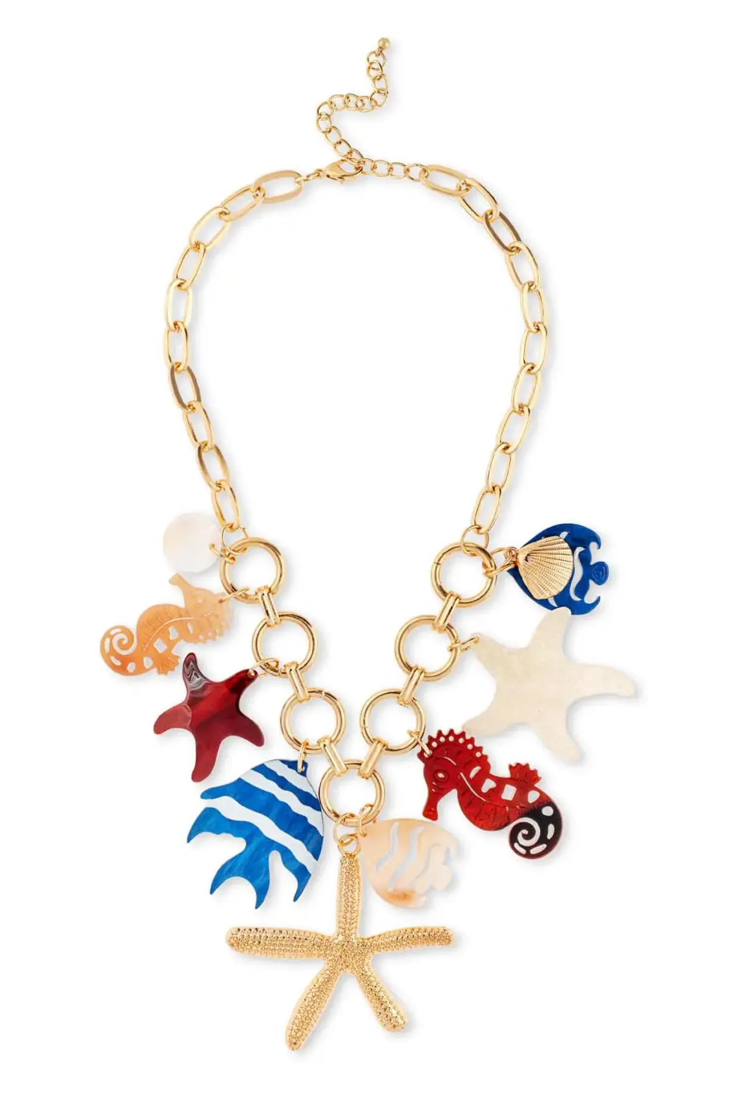 Bijou Brigitte Statement-Ketten|Ketten Gold>Kette - Maritim Statement gold, mehrfarbig