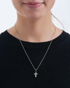 Bijou Brigitte Edelstahlketten|Edelstahlschmuck In Silber>Kette - Meaningful Cross silber