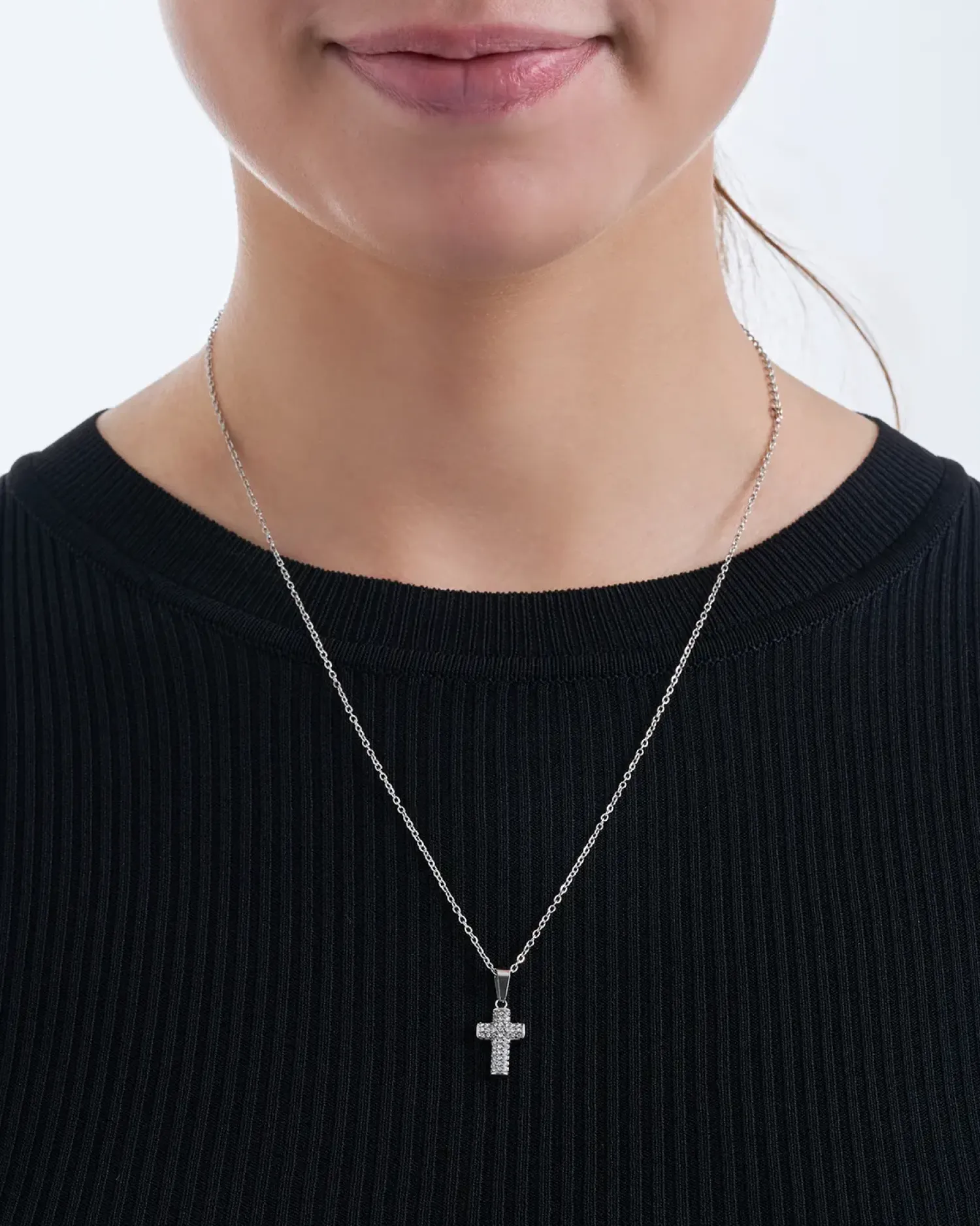 Bijou Brigitte Edelstahlketten|Edelstahlschmuck In Silber>Kette - Meaningful Cross silber