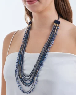 Bijou Brigitte Statement-Ketten>Kette - Midnight Blue blau
