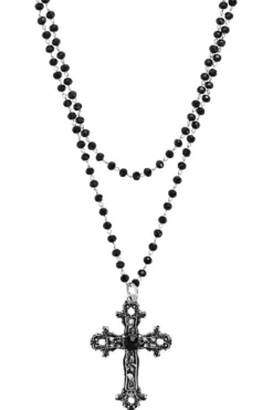 Bijou Brigitte Layering-Ketten|Statement-Ketten>Kette - Midnight Cross schwarz