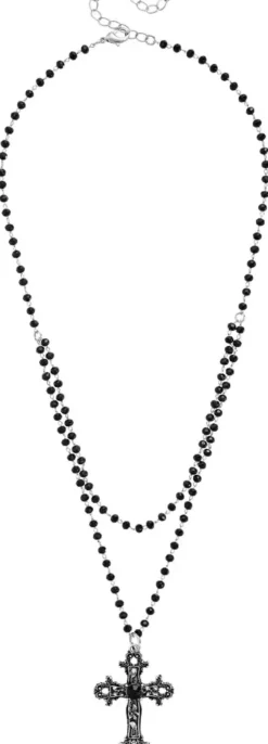Bijou Brigitte Layering-Ketten|Statement-Ketten>Kette - Midnight Cross schwarz