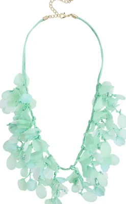 Bijou Brigitte Statement-Ketten|Pastellschmuck>Kette - Mint Petals türkis