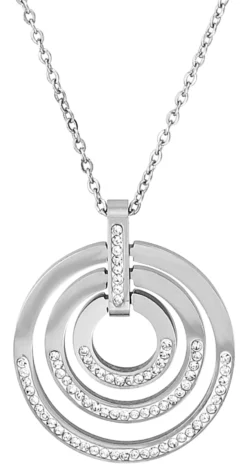 Bijou Brigitte Edelstahlketten|Statement-Ketten>Kette mit Anhänger - Three Circles silber