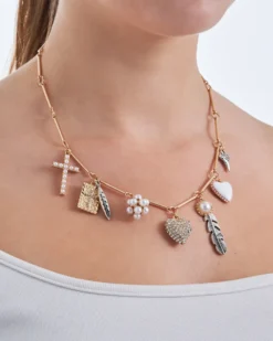 Bijou Brigitte Statement-Ketten|Ketten Gold>Kette - Mixed Charms gold, silber