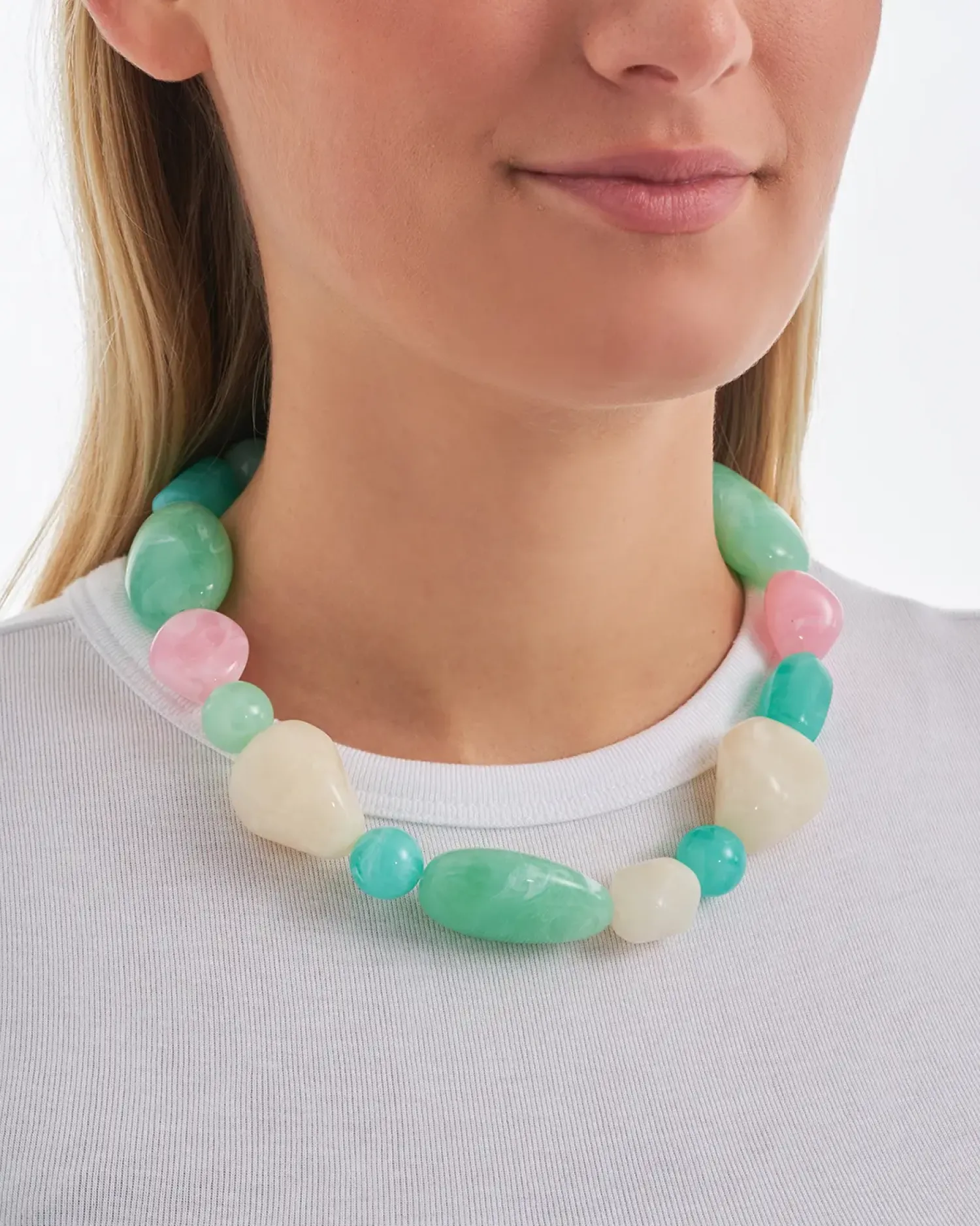 Bijou Brigitte Statement-Ketten|Pastellschmuck>Kette - Mixed Pearls mehrfarbig