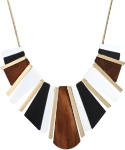Bijou Brigitte Statement-Ketten|Bunter Schmuck>Kette - Modern Africa braun, mehrfarbig