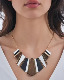 Bijou Brigitte Statement-Ketten|Bunter Schmuck>Kette - Modern Africa braun, mehrfarbig