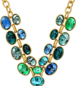Bijou Brigitte Statement-Ketten>Kette - Mystic Sparkle grün, blau