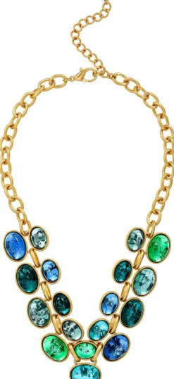 Bijou Brigitte Statement-Ketten>Kette - Mystic Sparkle grün, blau