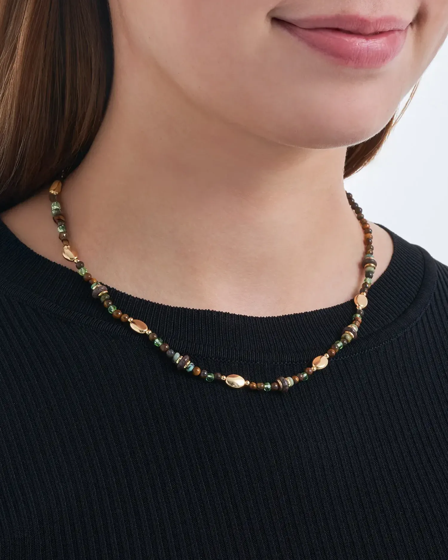 Bijou Brigitte Boho-Schmuck>Kette - Nature Catch braun, grün