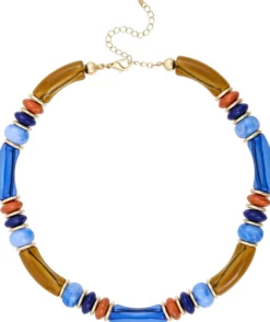 Bijou Brigitte Statement-Ketten>Kette - Nature Statement braun, blau