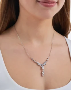 Bijou Brigitte Blumenschmuck>Ketten - Charming Zirconia silber