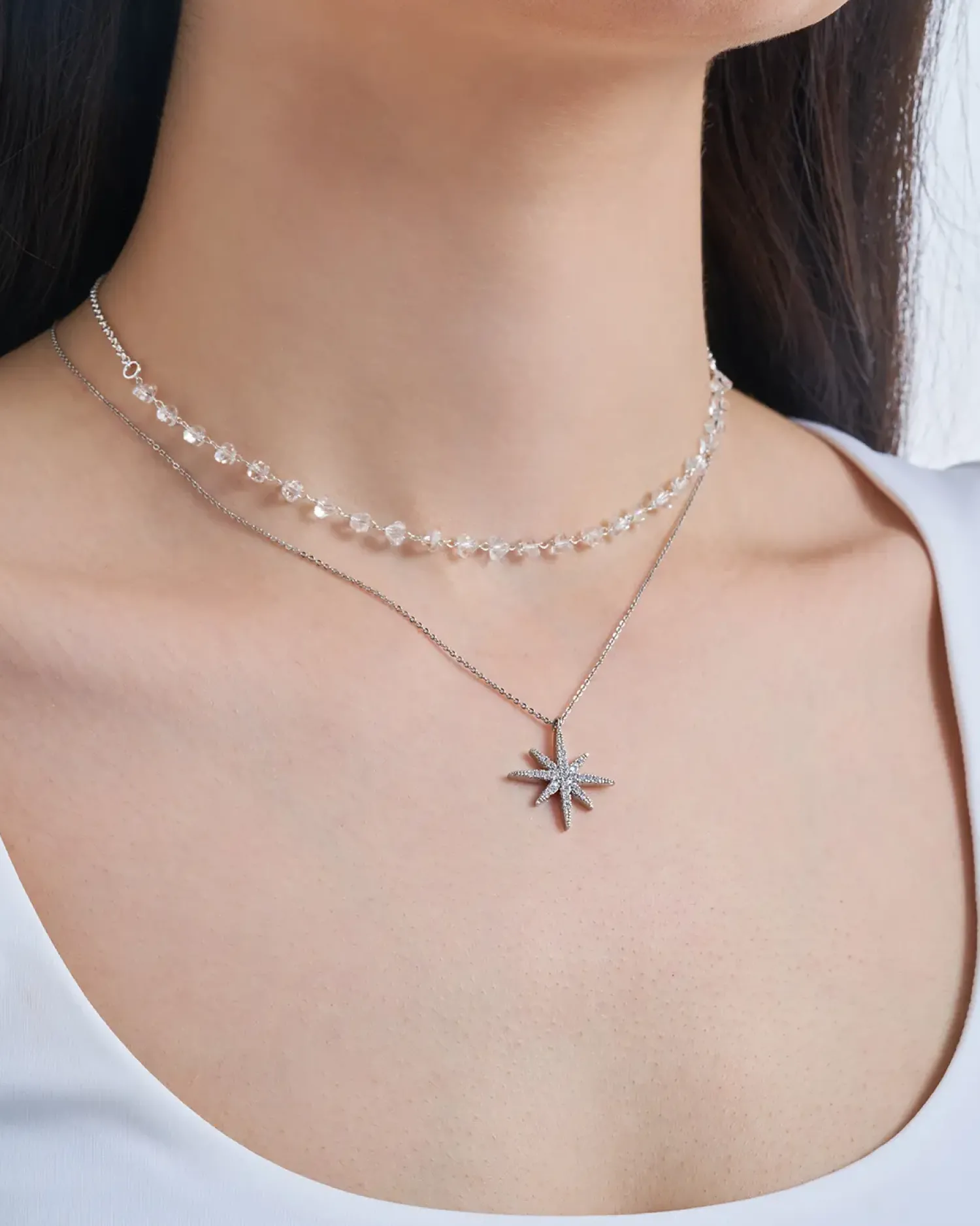 Bijou Brigitte Layering-Ketten>Ketten-Set - Classic Star silber